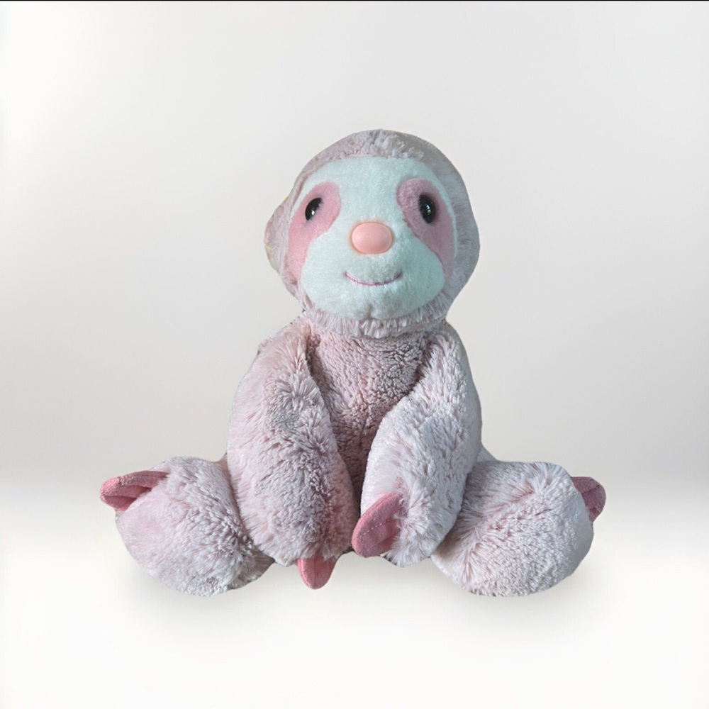 Aurora Purely Luxe Pink Sloth 12" Sitting Stuffed Plush Animal